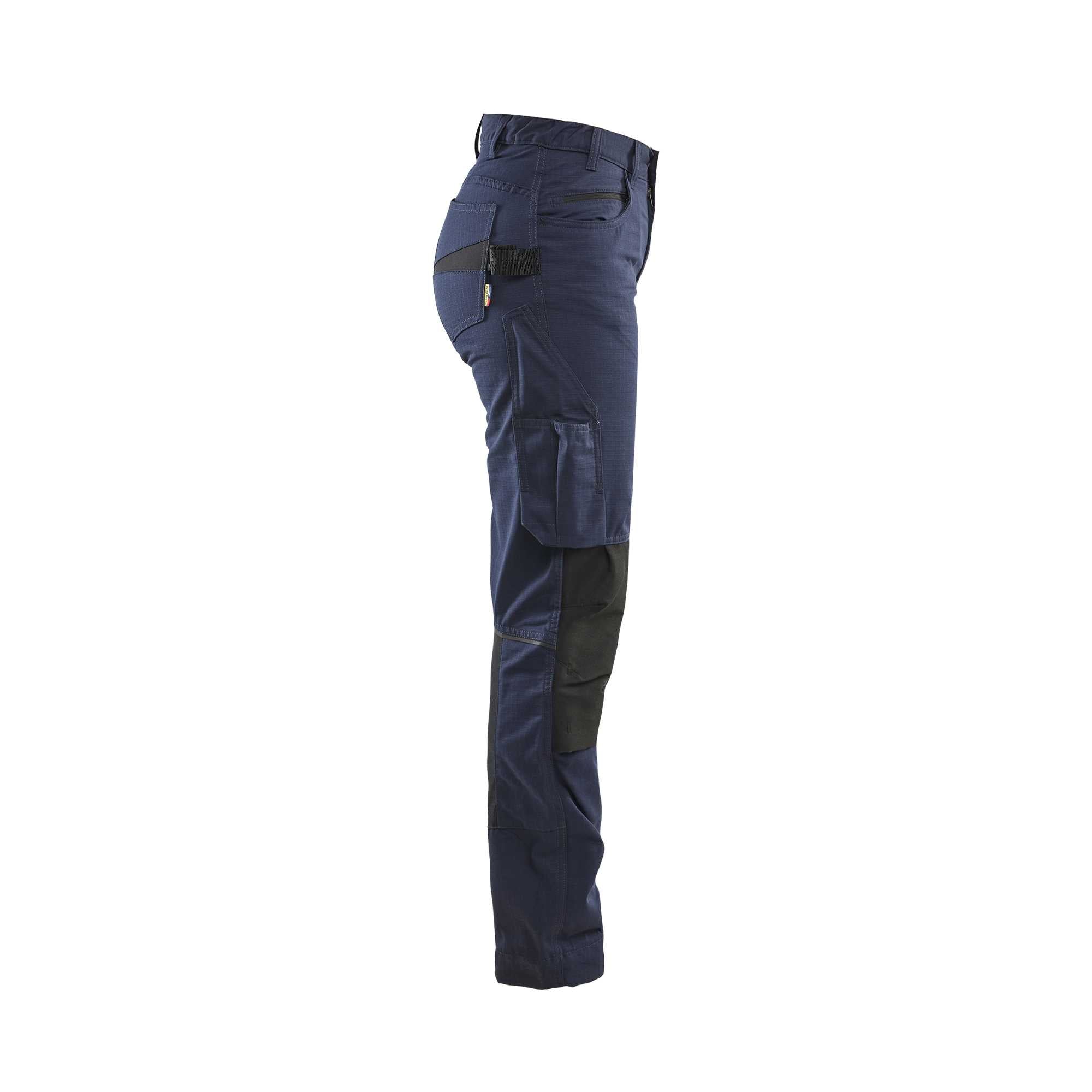 BLAKLADER 71951330 | Women's service trousers with stretch Hi Vis Reflective Work Trousers Women - Ripstop Fabric